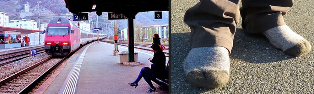 SWITZERLAND Martigny + Sock feet collage